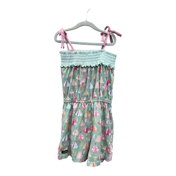 Matilda Jane Campfire Stories Romper Girls Happy And Free Tents Size 8 - Picture 3 of 6